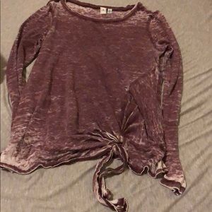 Long sleeved purple shirt